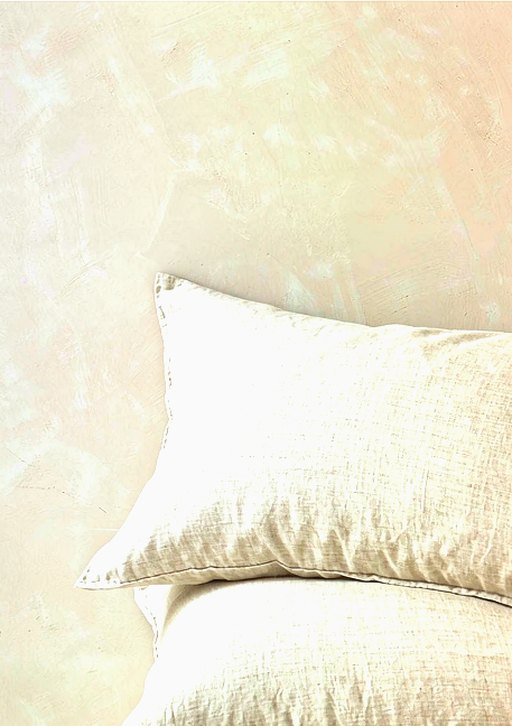 Linen Bed Cushion Pair in Sand