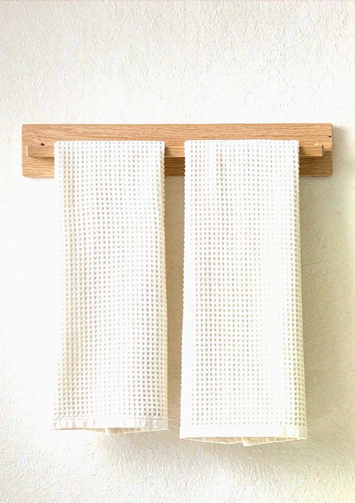 Waffle Hand Towel Set of Two in Ivory